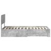 vidaXL Bettrahmen mit Kopfteil Beton Grau 90 x 190 cm Holzwerkstoff