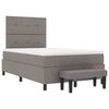 vidaXL Boxspringbett mit Matratze Taupe 120 x 200 cm Stoff