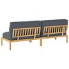 vidaXL Sofa Set Uni Anthrazit 240 x 80 x 69 cm Massivholz Akazie