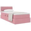 vidaXL Aufbewahrungsbett mit Matratze Rosa 90 x 190 cm Samt