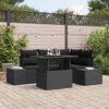 vidaXL Gartensofa-set mit Kissen 5 pcs Schwarz Poly-Rattan
