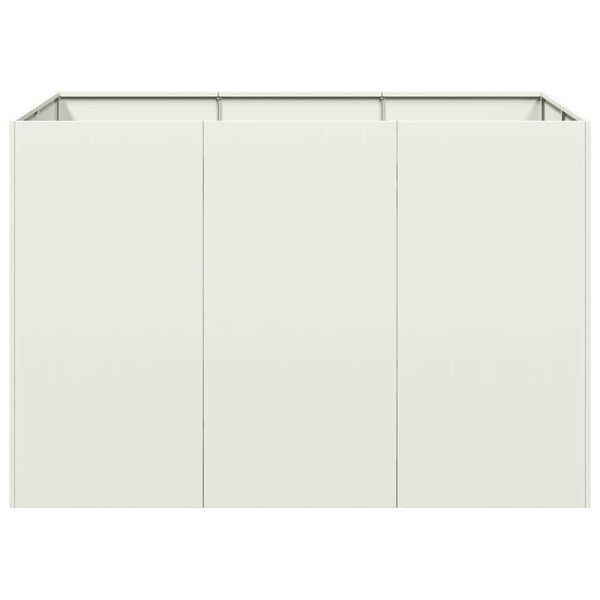 vidaXL Pflanzgef&auml;&szlig; Wei&szlig; 120x80x80 cm Stahl