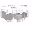 vidaXL Garten-Sofa-Set 7 pcs Beige Poly Rattan
