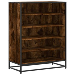 vidaXL Schuhschrank R&auml;uchereiche 75x38x97,5 cm Holzwerkstoff Metall