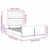 vidaXL Bettgestell mit Kopfteil Blau 120 x 190 cm Stoff