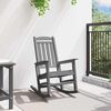 vidaXL Schaukelstuhl f&uuml;r den Garten Hellgrau 92 x 70 x 108cm HDPE