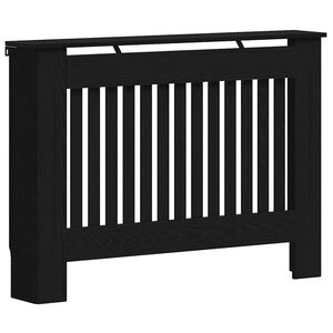 vidaXL Heizk&ouml;rperabdeckung Schwarz Eichen-Optik 112 x 19 x 81,5 cm