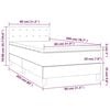 vidaXL Boxspringbett mit Matratze Schwarz 80x200 cm Kunstleder