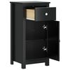 vidaXL Badschrank BERG Schwarz 40x34x80 cm Massivholz Kiefer