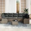 vidaXL Gartensofa-set Grau 55 x 55 x 37 cm Poly-Rattan