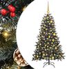 vidaXL K&uuml;nstlicher Weihnachtsbaum Gr&uuml;n 150 cm PVC, Plastik und Stahl
