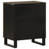 vidaXL Nachttisch Schwarz 50x33x60 cm Massivholz Mango