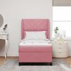 vidaXL Boxspringbett mit Matratze Rosa 190 x 90 cm Polyester