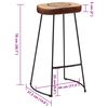 vidaXL 3-tlg. Bar-Set Raues Mangoholz und Metall
