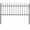 vidaXL Gartenzaun Woerden mit Speerspitze Stahl 181 x 80 cm Schwarz