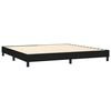 vidaXL Boxspringbett mit Matratze & LED Schwarz 200x200 cm Stoff