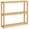 vidaXL Badregal mit 3 Ablagen Wandmontage 60x15x54 cm Bambus