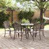 vidaXL Garten Essgruppe 7 pcs Bronze 90 x 90 x 75 cm Gussaluminium