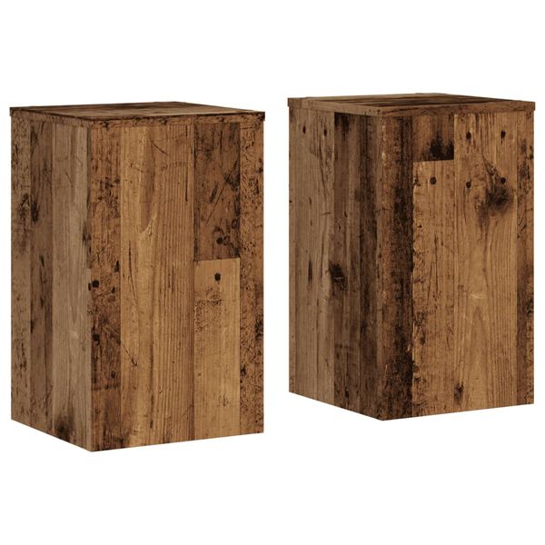 vidaXL Pflanzenst&auml;nder 2 Stk. Altholz-Optik 30x30x50 cm Holzwerkstoff