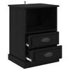 vidaXL Nachttisch 2 pcs Schwarz Eichen-Optik 36 x 43 x 60 cm