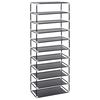 vidaXL Schuhschrank Schwarz 60x30x166 cm Stoff