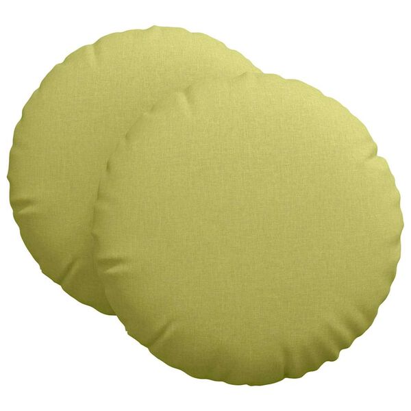 vidaXL Sitzkissen 2 pcs Hellgr&uuml;n &Oslash;60 x 21 cm Stoff