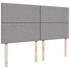 vidaXL Boxspringbett mit Matratze Hellgrau 180x200 cm Stoff