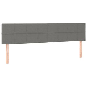 vidaXL Kopfteile Dunkelgrau 160x5x78/88 cm Stoff