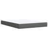 vidaXL Boxspringbett mit Matratze Dunkelgrau 140x190 cm Stoff
