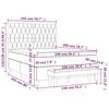vidaXL Boxspringbett mit Matratze Dunkelbraun 140x200 cm Stoff