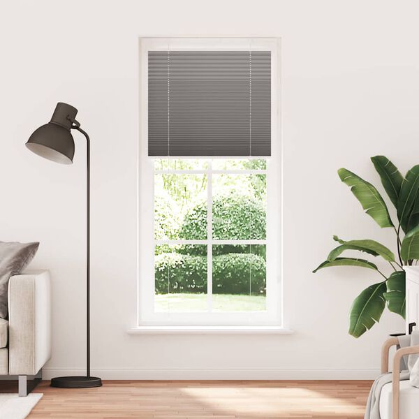 vidaXL Plissee Anthrazit 90x200 cm Stoffbreite 89,4 cm Polyester