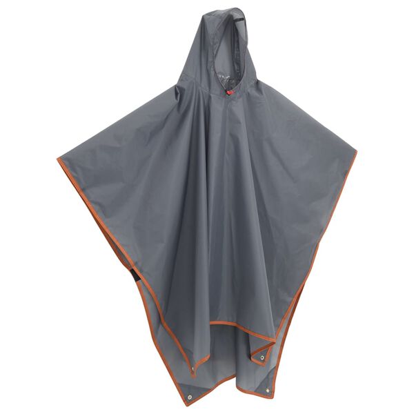 vidaXL Regenponcho mit Kapuze 2-in-1-Design Grau und Orange 223x145 cm