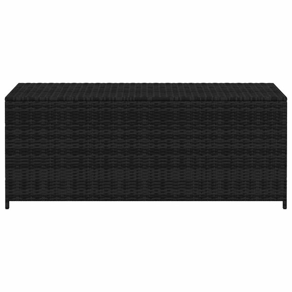 vidaXL Garden-Auflagenbox Schwarz 150x50x60 cm Poly Rattan