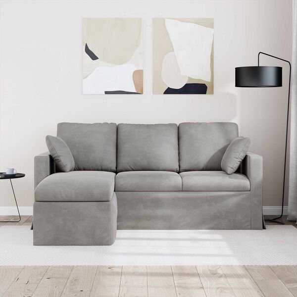 vidaXL Sofa Hellgrau Gesamtabmessungen: 178 x 134 x 80 cm (B x T x H)