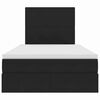 vidaXL Bett mit Stauraum und LED Schwarz 120 x 200 cm Samt