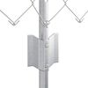 vidaXL Zaun mit Pfosten Silber 0,8 x 10 m Stahl