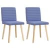 vidaXL Esszimmerst&uuml;hle 2 Stk. Jeansblau Stoff