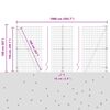 vidaXL Zaun mit Pfosten Gr&uuml;n 1,5 x 10 m Stahl
