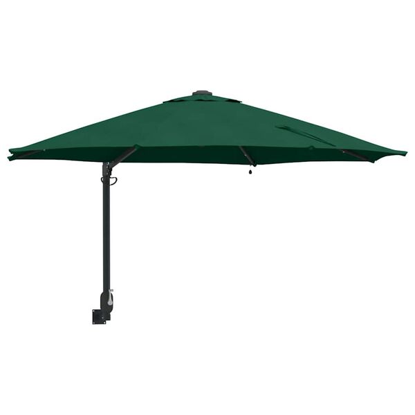 vidaXL Garten-Sonnenschirm Gr&uuml;n 248 x 248 x 148 cm Polyester und Stahl