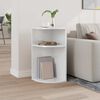 vidaXL Beistelltisch Hochglanz Wei&szlig; 29,6 x 29,6 x 60 cm Holzwerkstoff