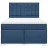 vidaXL Boxspringbett mit Matratze Blau 140x200 cm Stoff