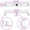 vidaXL Duschabfluss mit Glash&uuml;lle und 360&deg; Siphon Schwarz 80 cm
