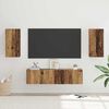 vidaXL TV-Schrankset Wandmontiert 4 pcs Altholz Holzwerkstoff