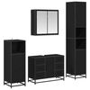 vidaXL Badezimmerm&ouml;bel-Set 4 stk. Schwarz Eichen-Optik 80 x 33 x 60 cm