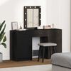 vidaXL Schminktisch mit T&uuml;r Schwarz 50 x 41 x 135 cm Holzwerkstoff