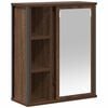 vidaXL Bad-Wandschrank mit Spiegel Braun Eichen-Optik 50x21x60 cm