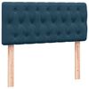 vidaXL Boxspringbett mit Matratze Dunkelblau 100x220 cm Samt