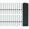 vidaXL Zaun mit Pfosten Gr&uuml;n 0,4 x 50 m Stahl und PVC