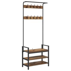 vidaXL Garderobenst&auml;nder Altholz 75 x 34 x 184 cm Holzwerkstoff