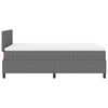 vidaXL LED Boxspringbett Hellgrau und Wei&szlig; 120 x 190 cm Cordstoff